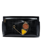Linen Embossed Patent Anagram Mechano Pin T Pouch