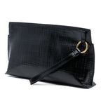 Linen Embossed Patent Anagram Mechano Pin T Pouch