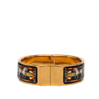 Wide Enamel Equestrian Loquet Bracelet GM