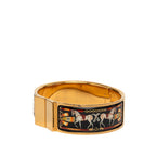 Wide Enamel Equestrian Loquet Bracelet GM