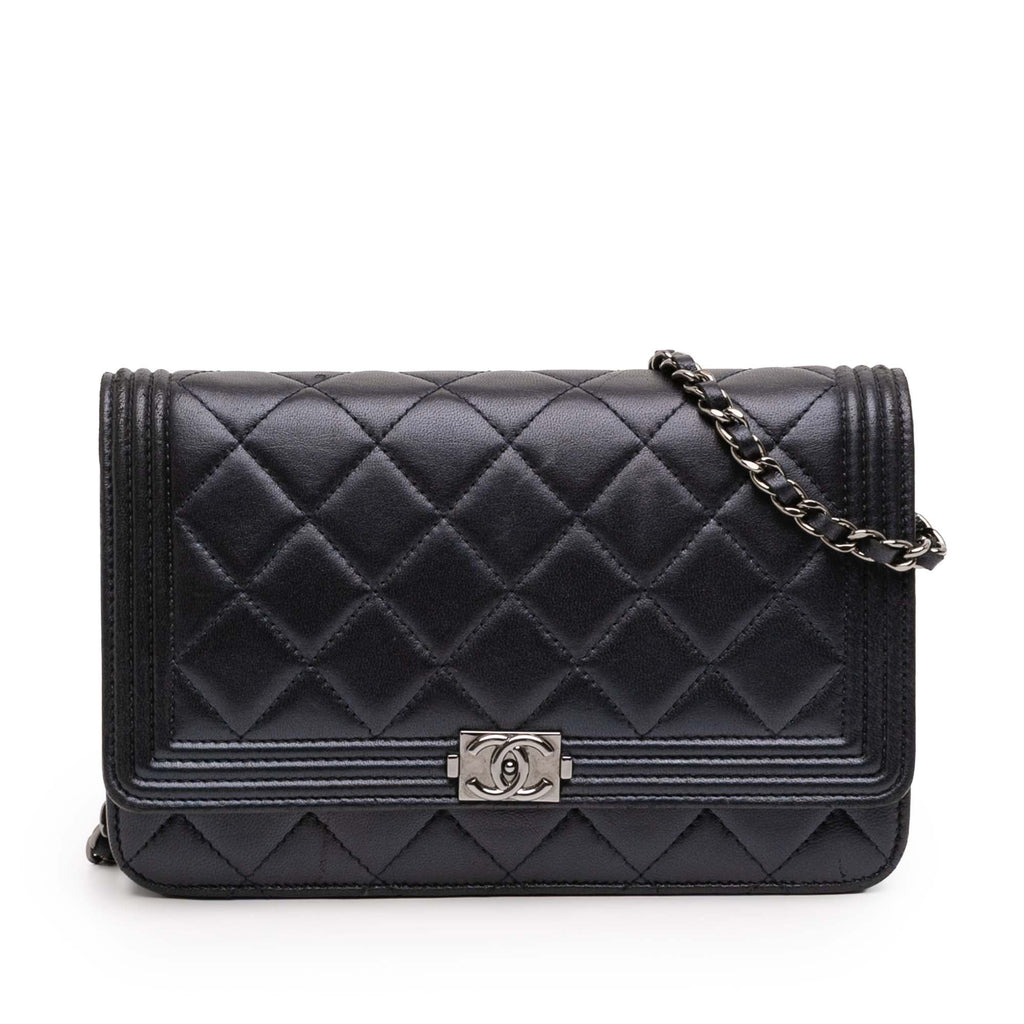 Quilted Lambskin Boy Wallet On Chain