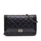 Quilted Lambskin Boy Wallet On Chain