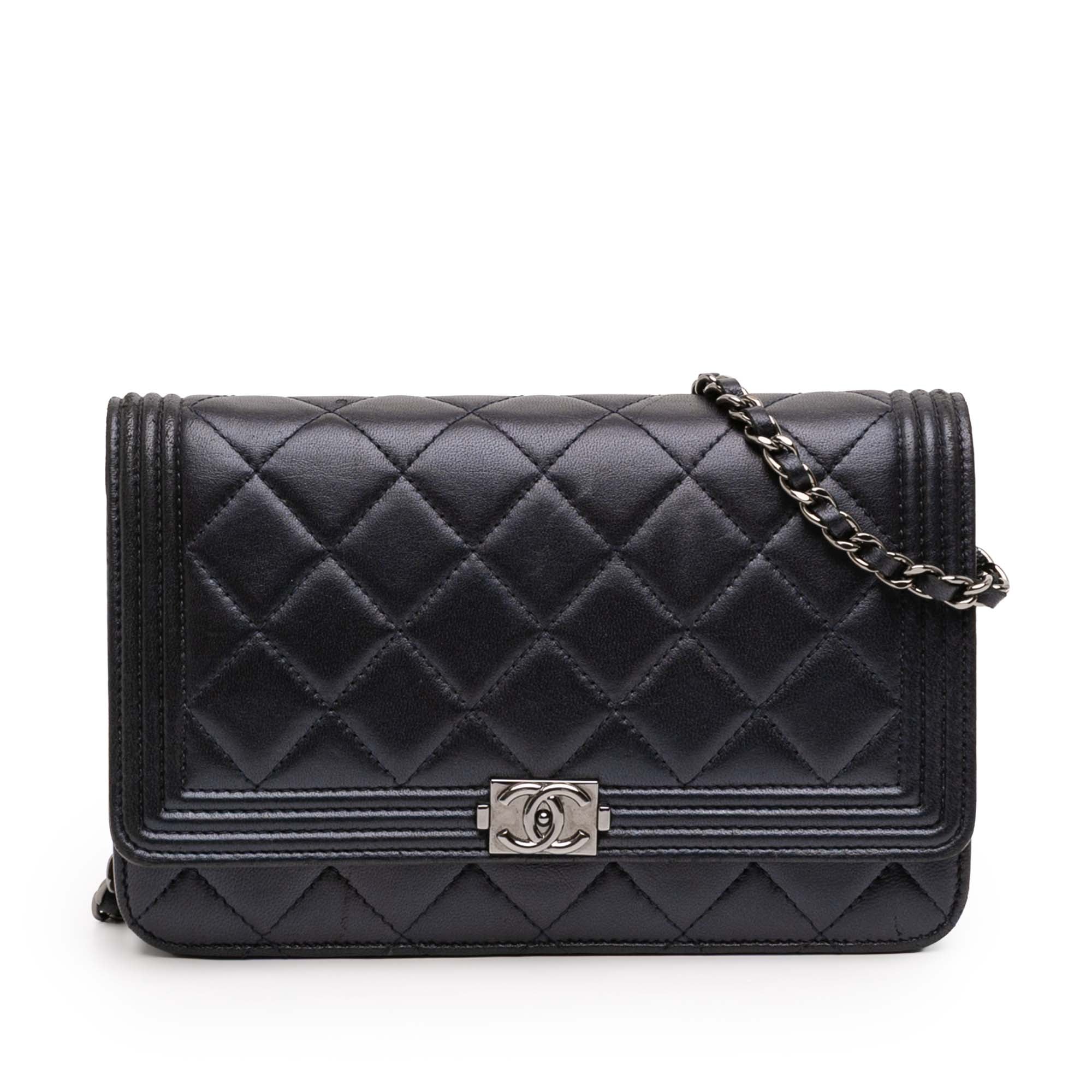Quilted Lambskin Boy Wallet On Chain