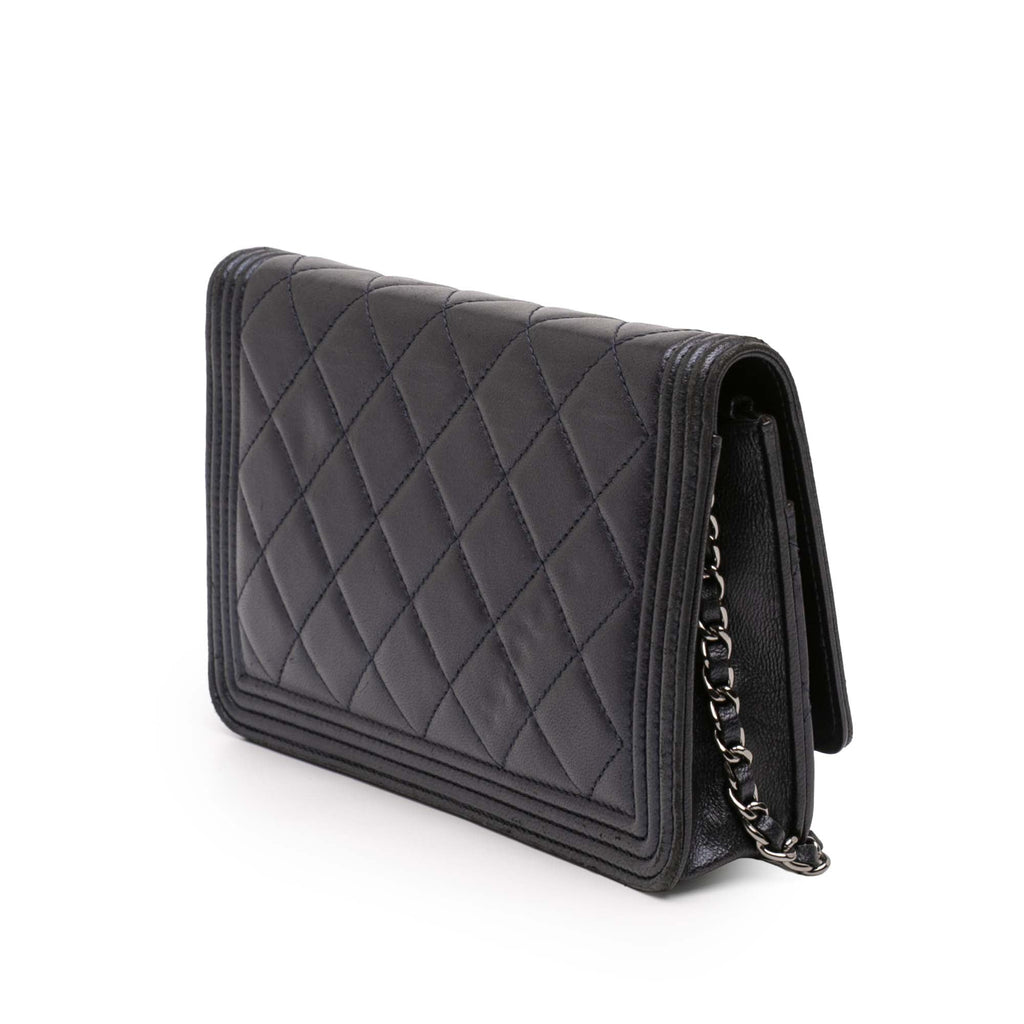 Quilted Lambskin Boy Wallet On Chain