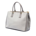 Medium Bicolor Saffiano Lux Galleria Double Zip Satchel