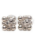 CC Brass Strass Floral Push Back Earrings