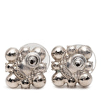 CC Brass Strass Floral Push Back Earrings