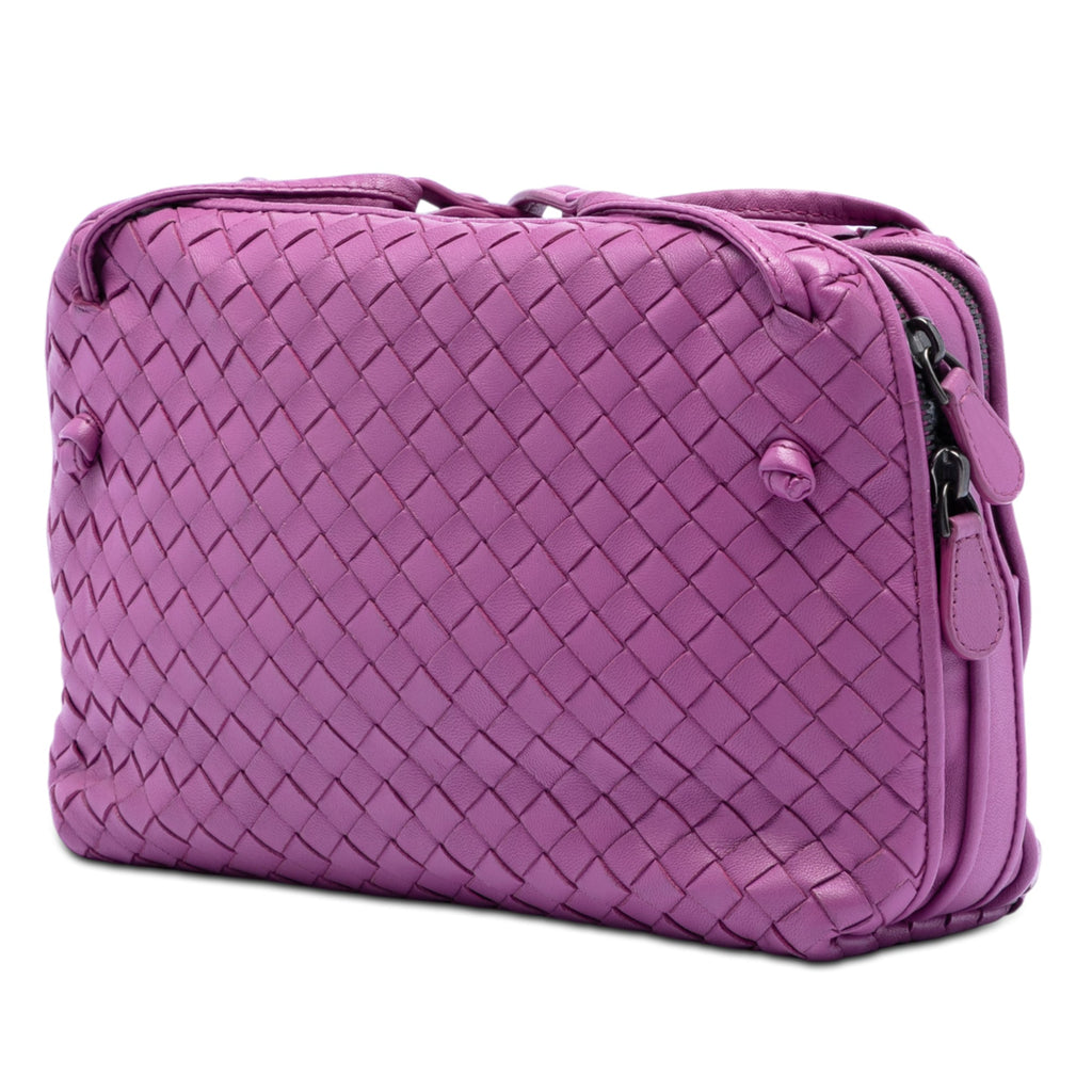 Nappa Intrecciato Nodini Double Zip Crossbody