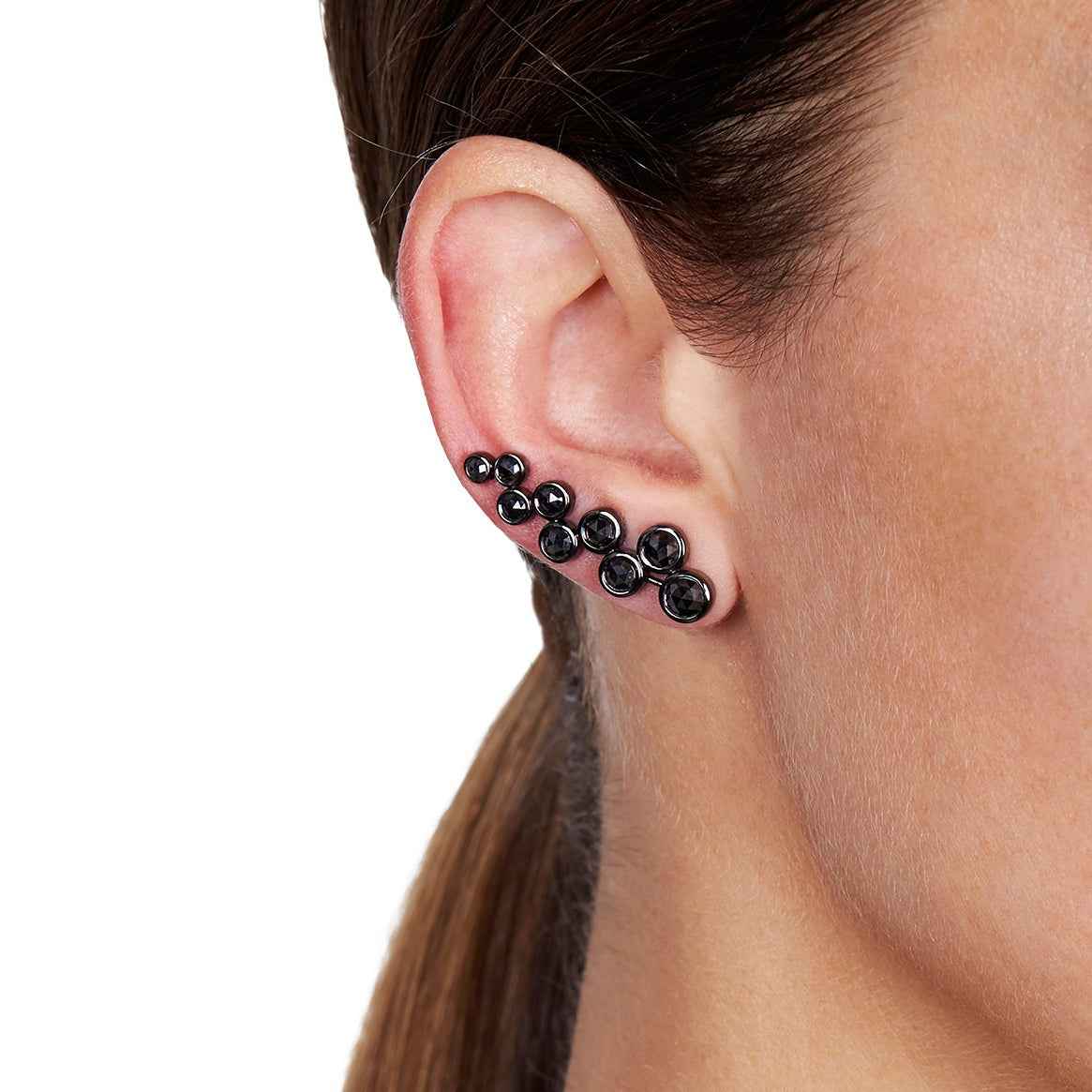 SASHA Black Diamond Ear Cuff Single By ALINKA Fine Jewellery