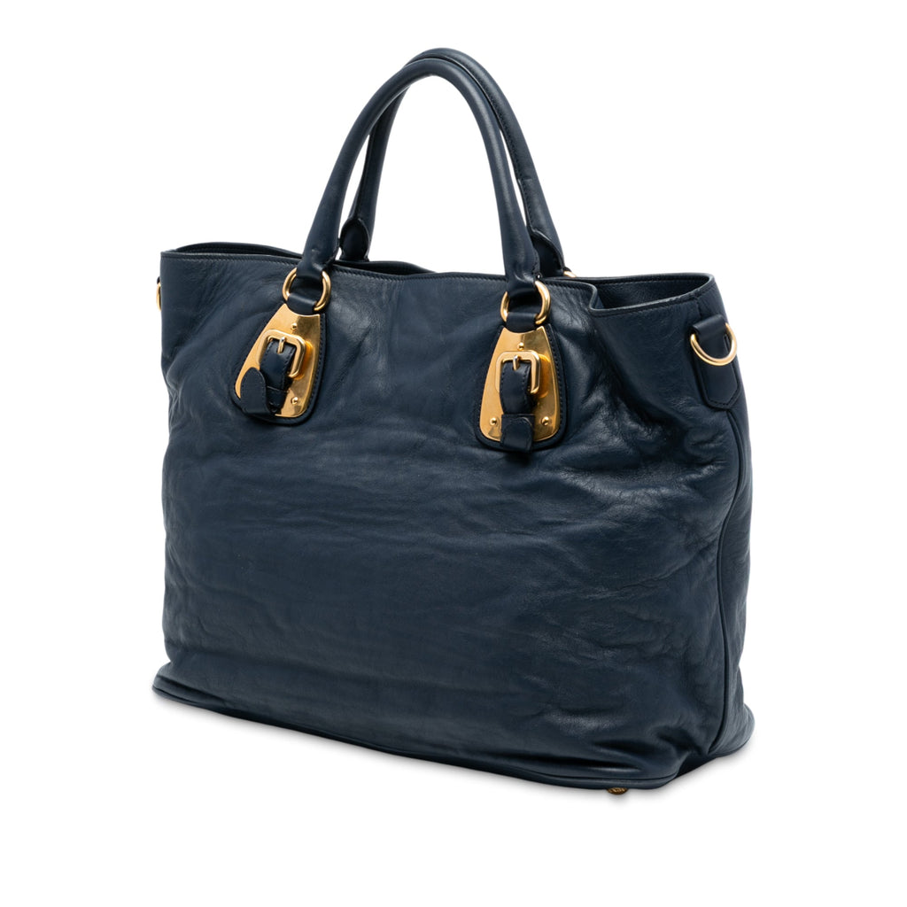 Soft Calfskin Open Convertible Shopping Tote