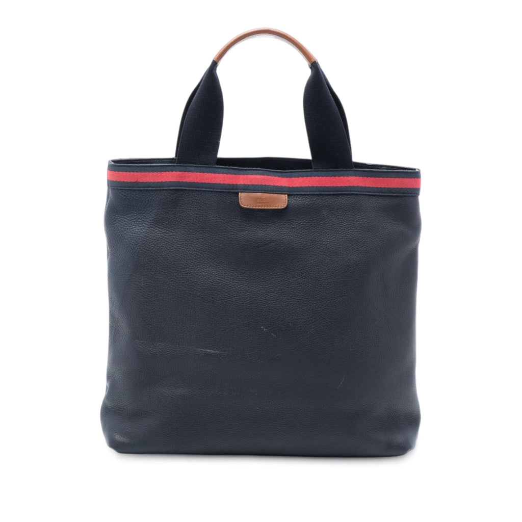 Leather Web Tote