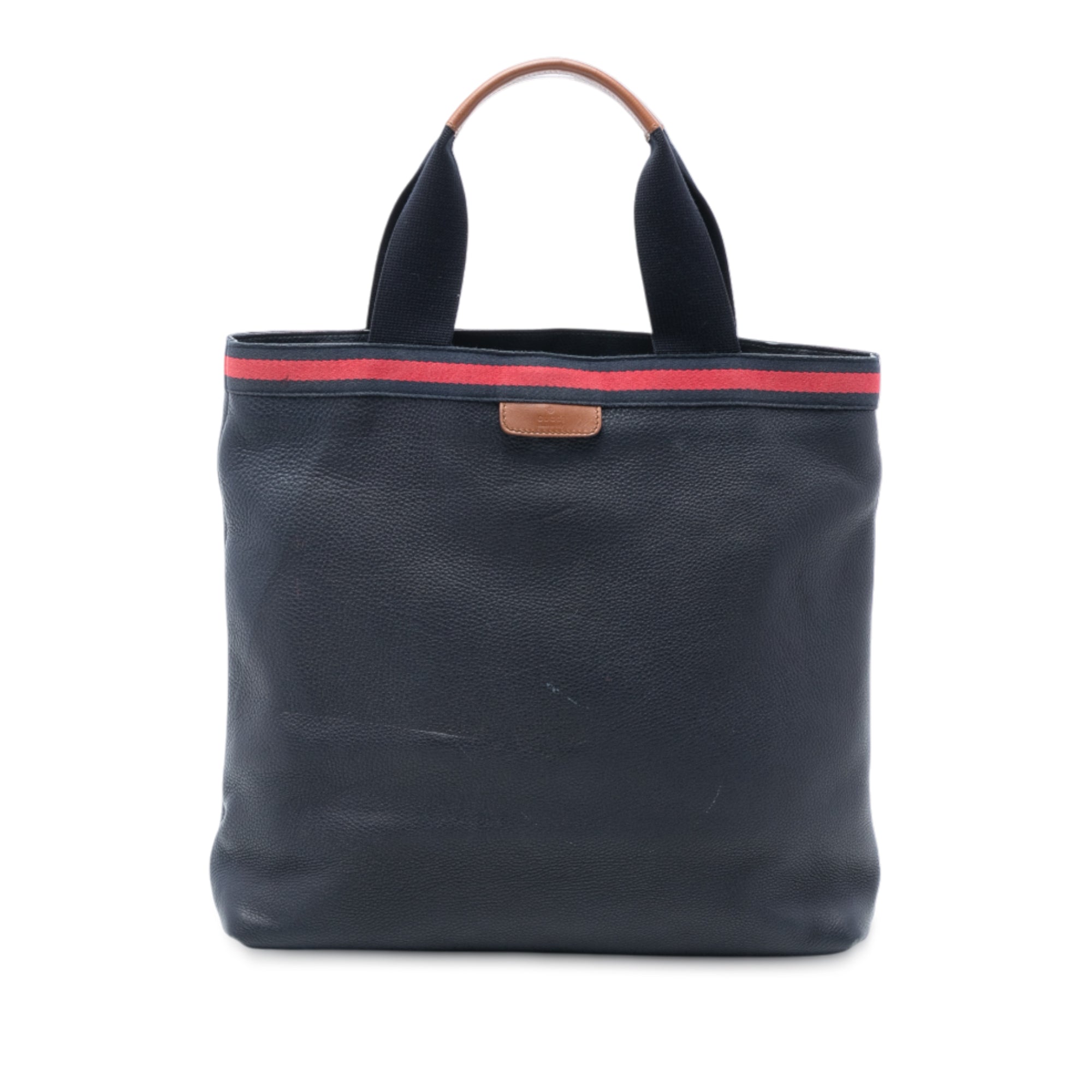 Leather Web Tote