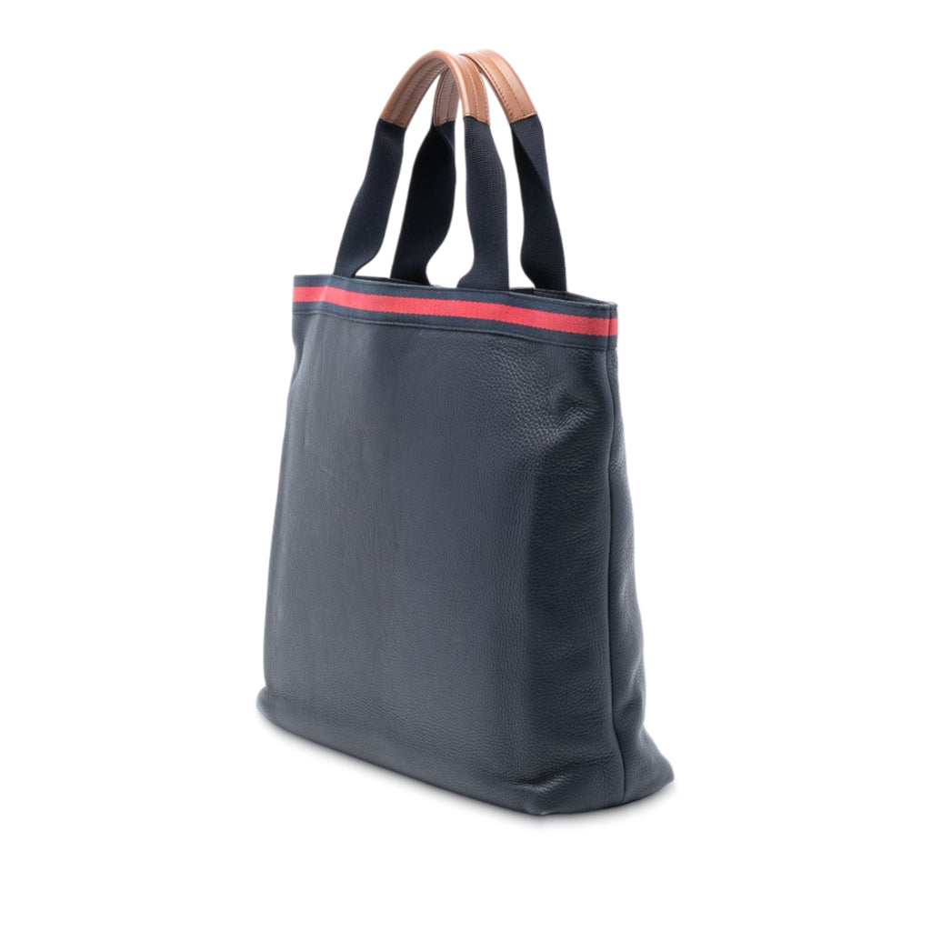 Leather Web Tote