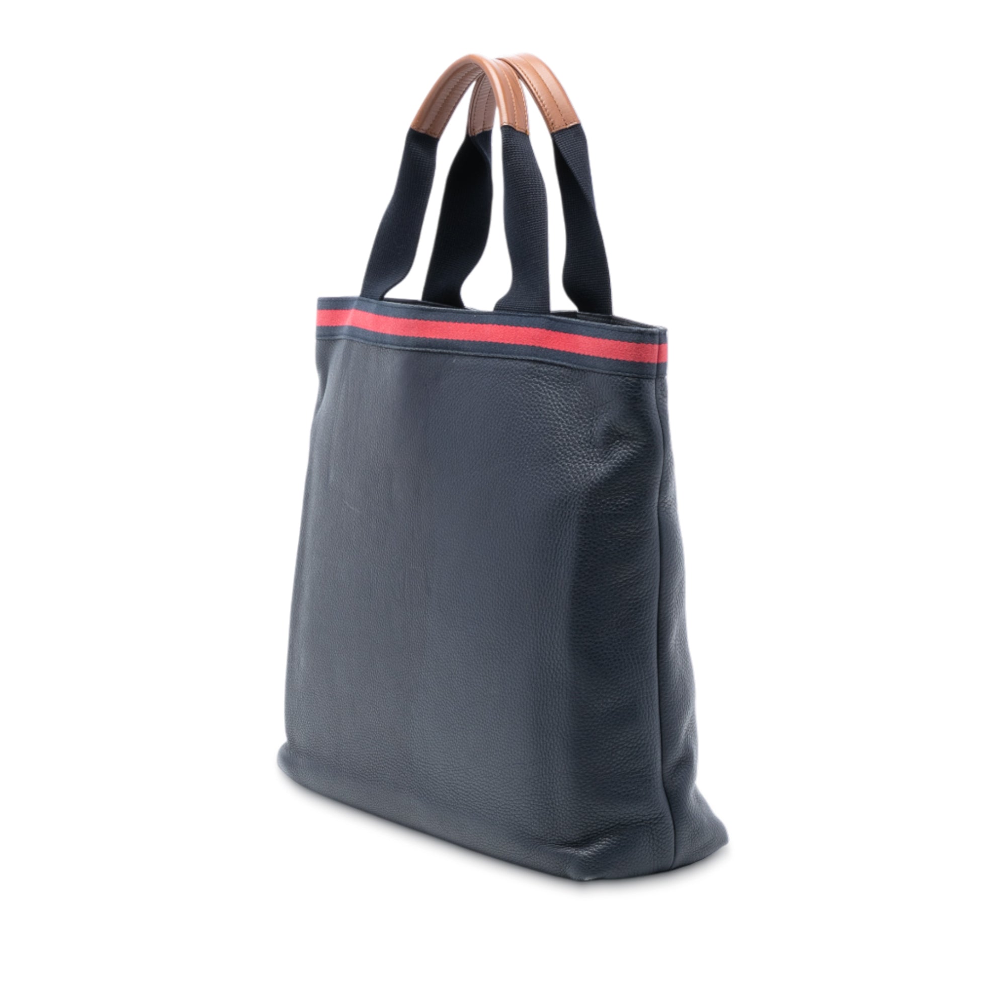 Leather Web Tote