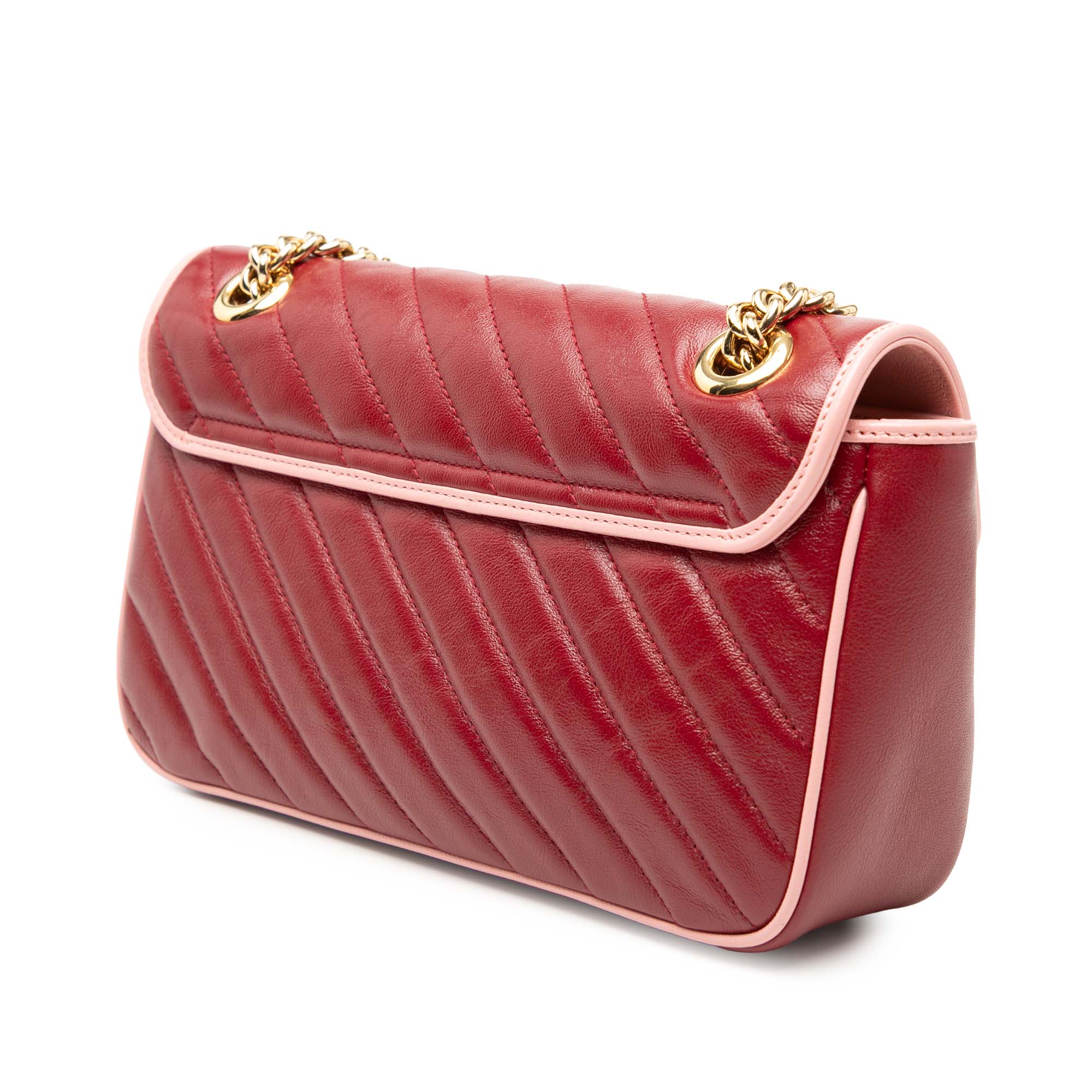 Medium GG Marmont Matelasse Diagonal Leather Torchon Shoulder Bag