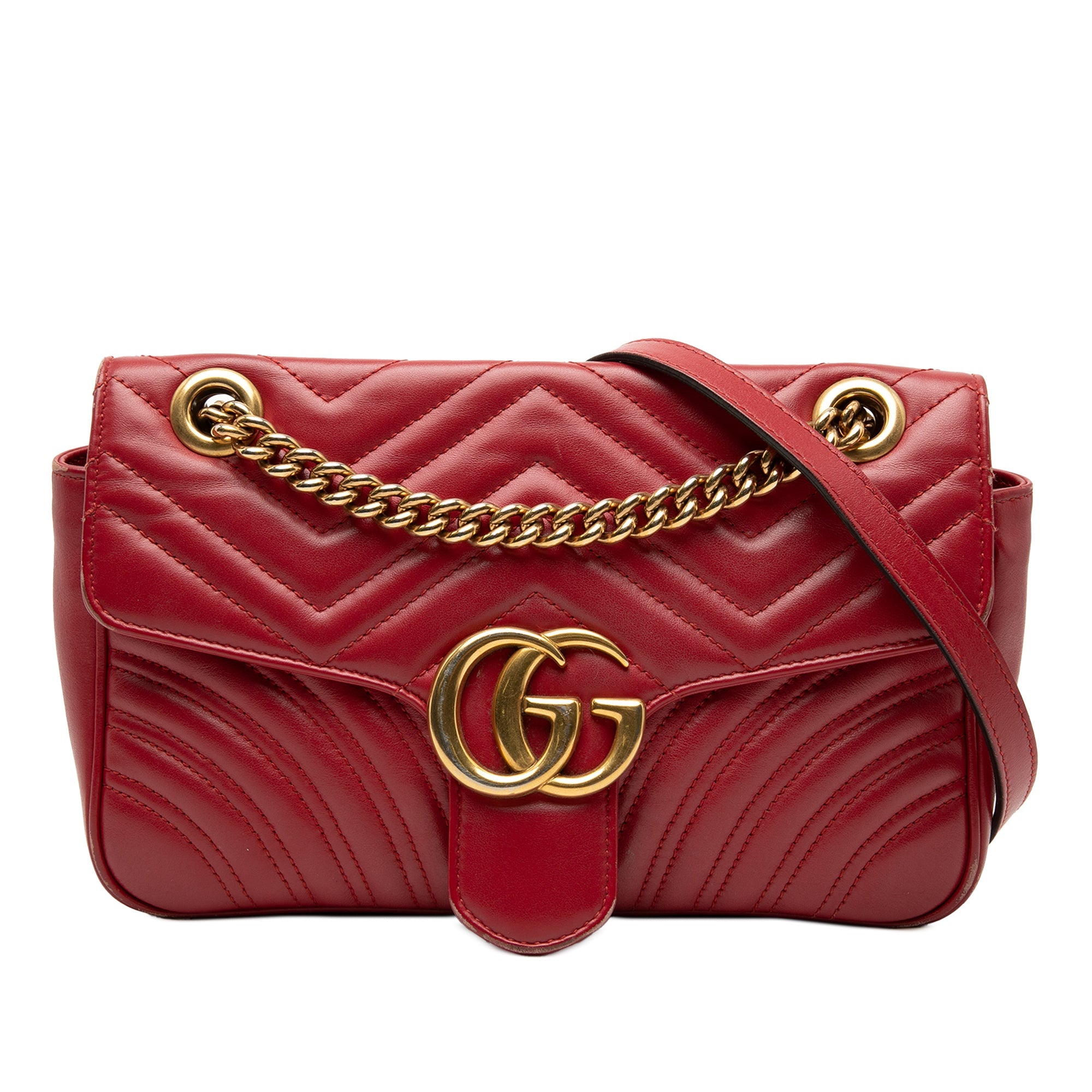 Medium GG Marmont Matelasse Calfskin Shoulder Bag
