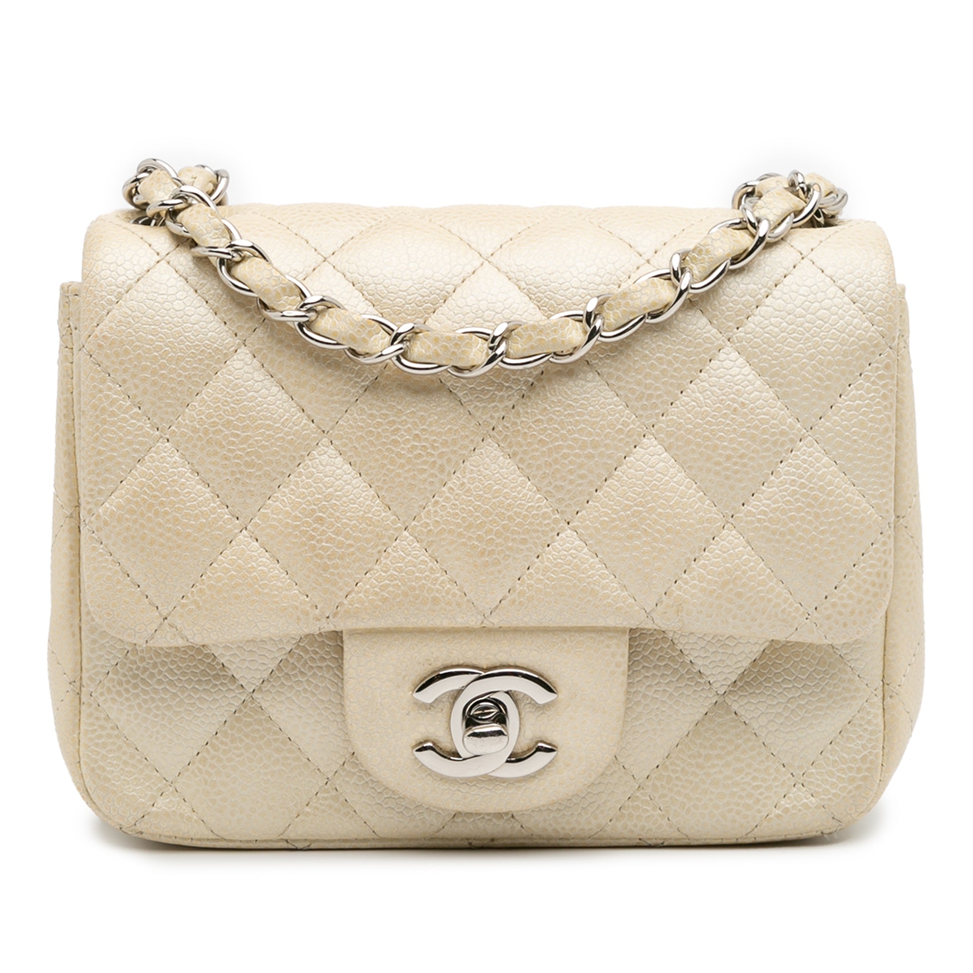 Mini Square Classic Caviar Single Flap