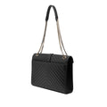 Large Calfskin Chevron Monogram Envelope Bag
