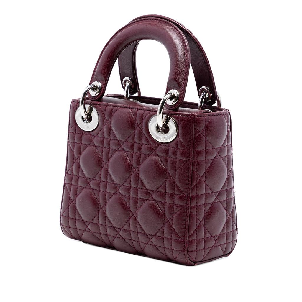 Mini Lambskin Cannage Crystal Strap Lady Dior