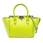 Small Leather Rockstud Double Handle Tote