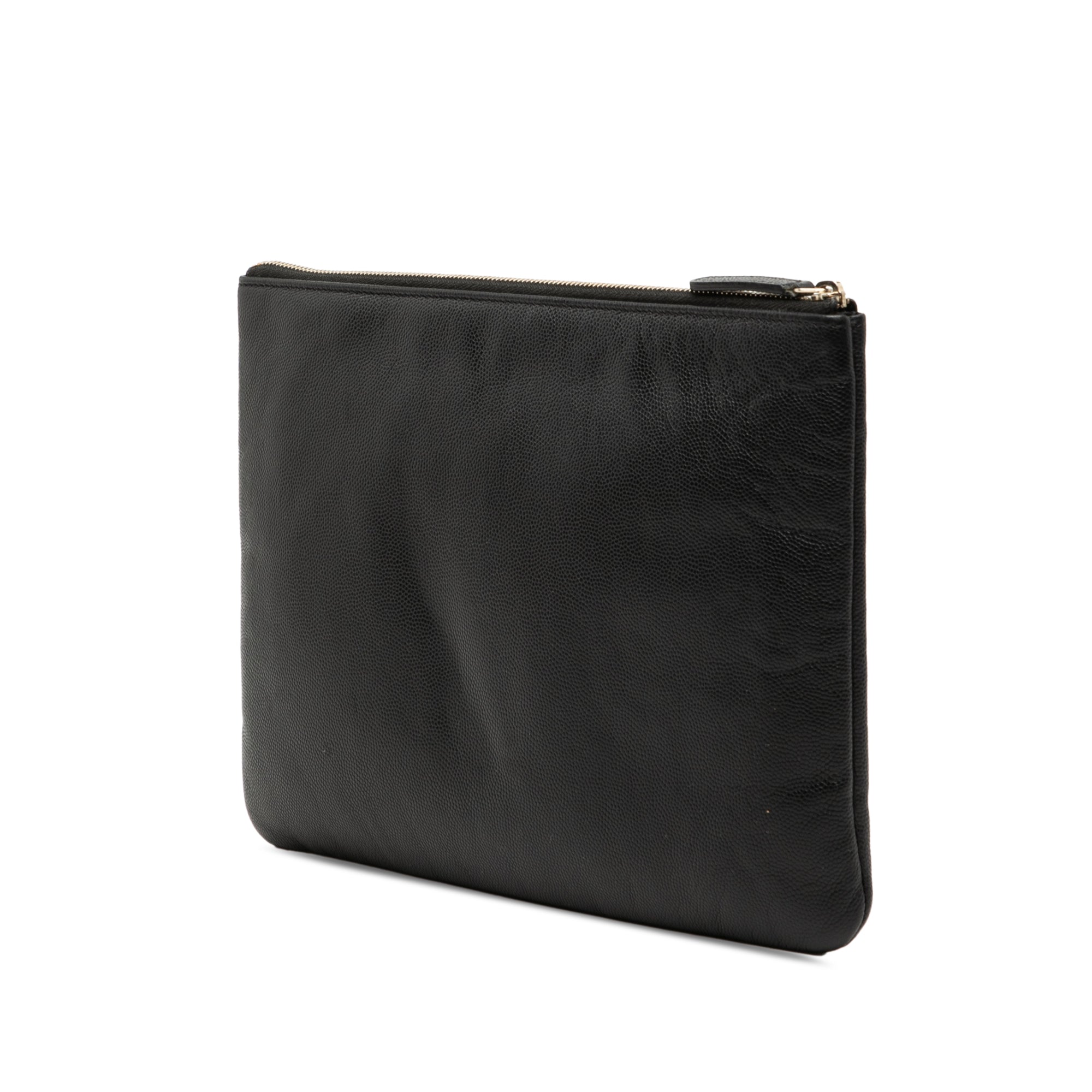 Medium Caviar Deauville Studded O Case Clutch