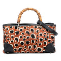 Medium Pony Hair Bamboo Shopper Satchel
