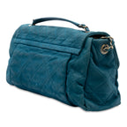 Large Quilted Iridescent Calfskin Chic Quilt Flap