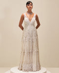 White Reverie Embroidered Gown By KYNAH, Luxury Indian Fashion & Bridal Wear