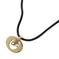 Convertible Gold Plated Logo Oval Pendant Necklace