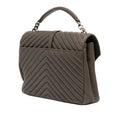Large Chevron Sheepskin Monogram College Bag