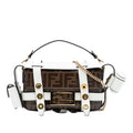 Mini Zucca Glazed Fabric Cage Baguette Satchel