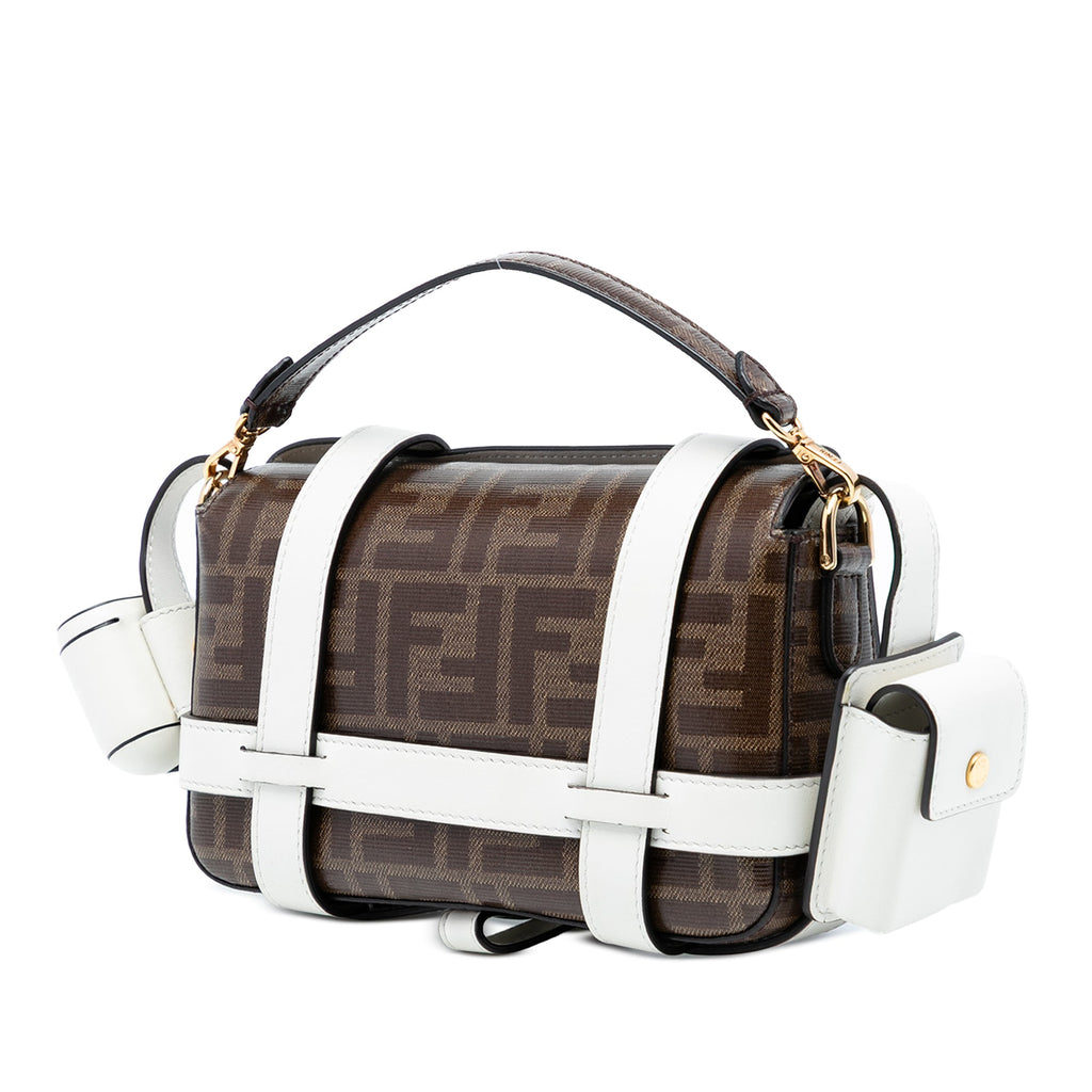 Mini Zucca Glazed Fabric Cage Baguette Satchel