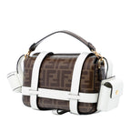 Mini Zucca Glazed Fabric Cage Baguette Satchel