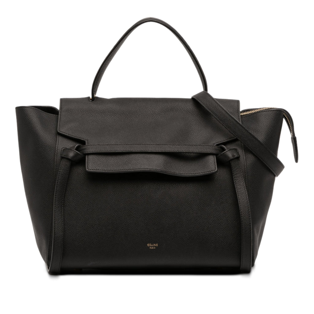 Mini Grained Calfskin Belt Satchel