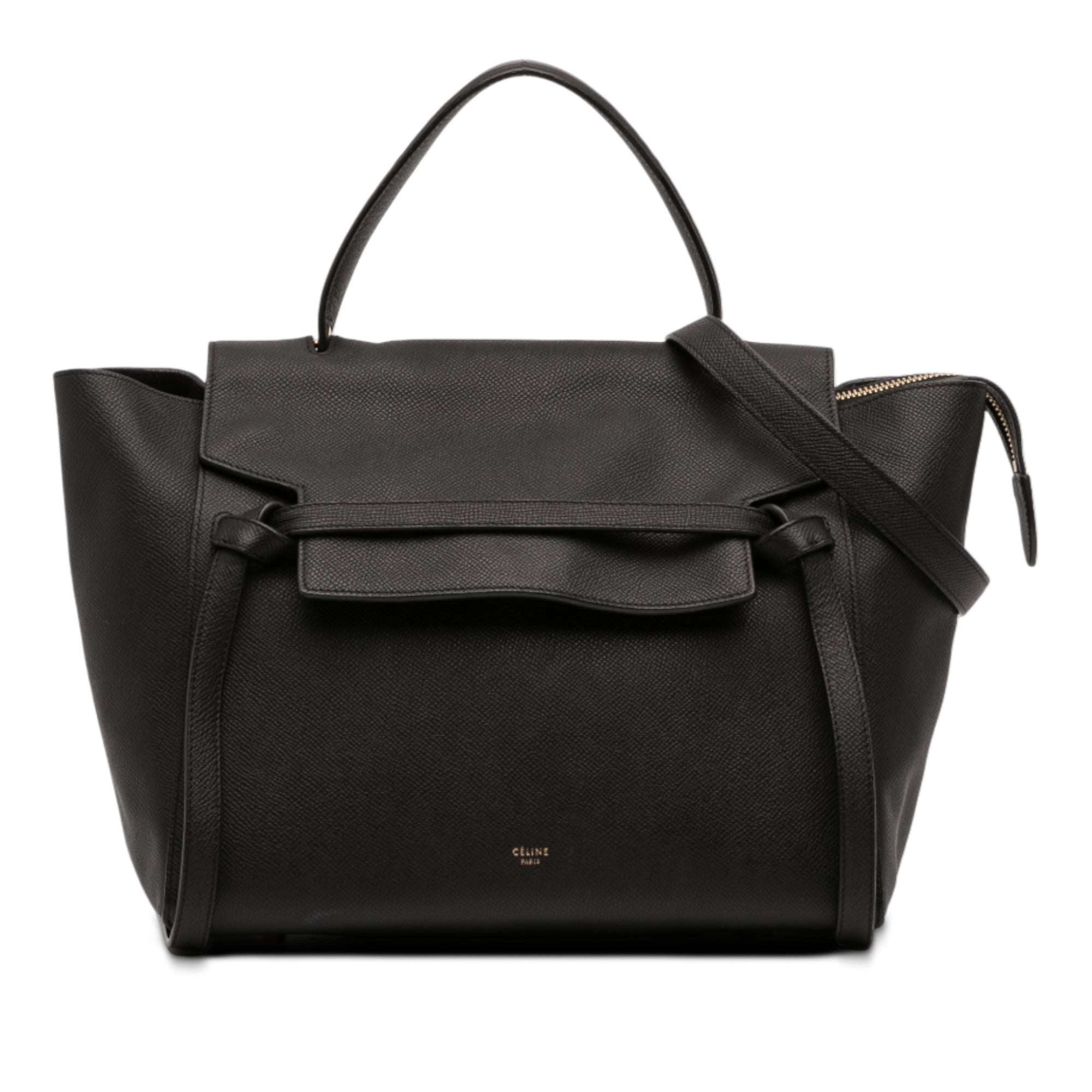 Mini Grained Calfskin Belt Satchel