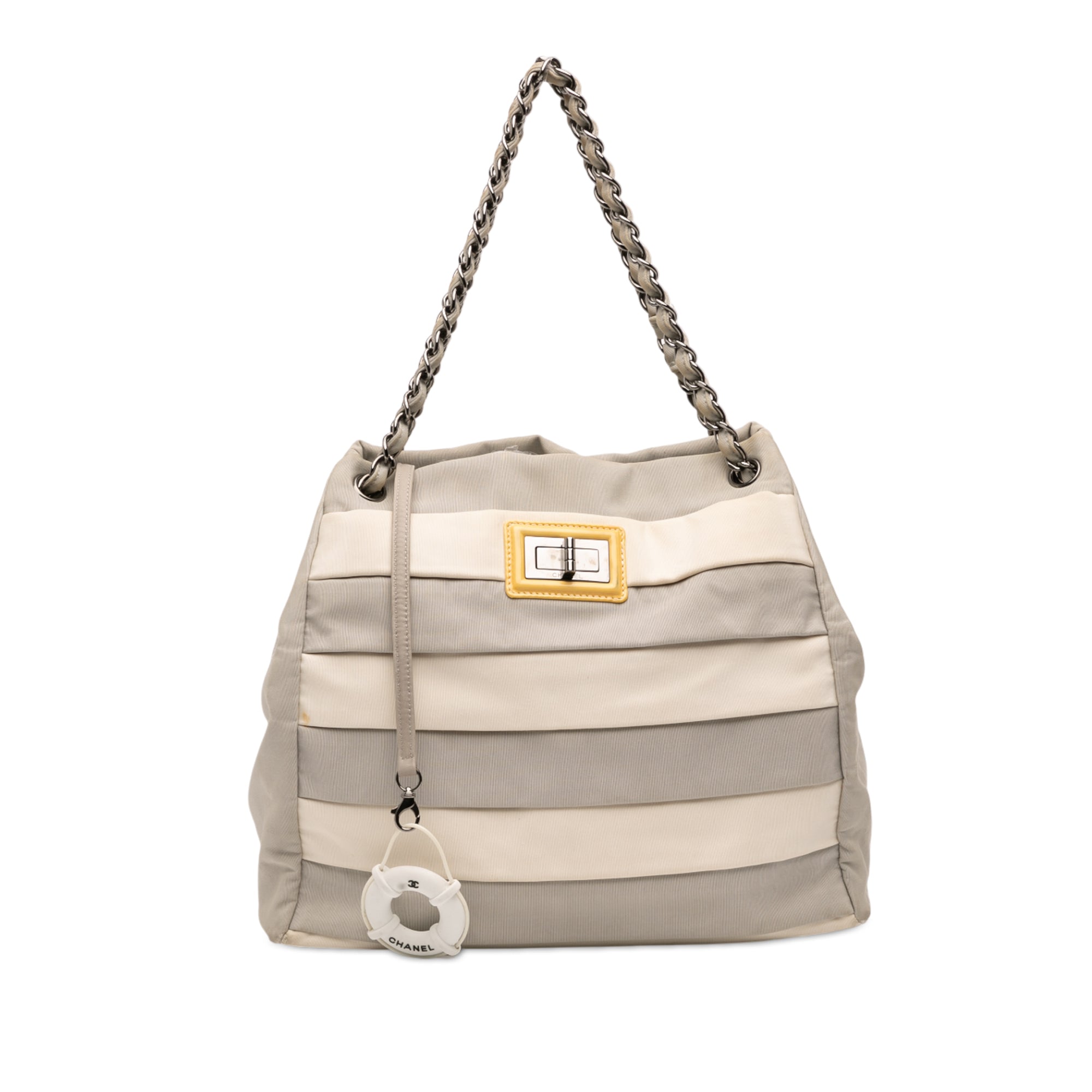 Bicolor Nylon Grosgrain Reissue 2.55 Shopping Tote
