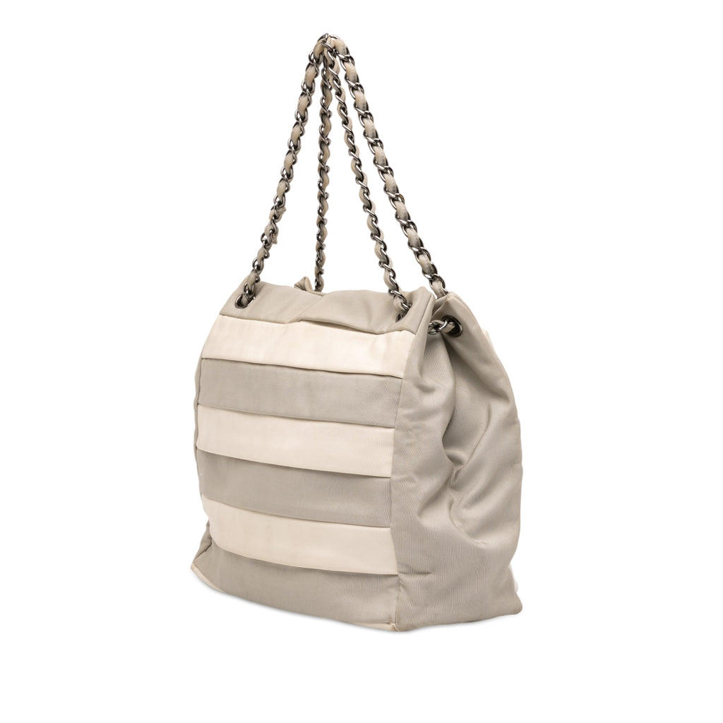 Bicolor Nylon Grosgrain Reissue 2.55 Shopping Tote