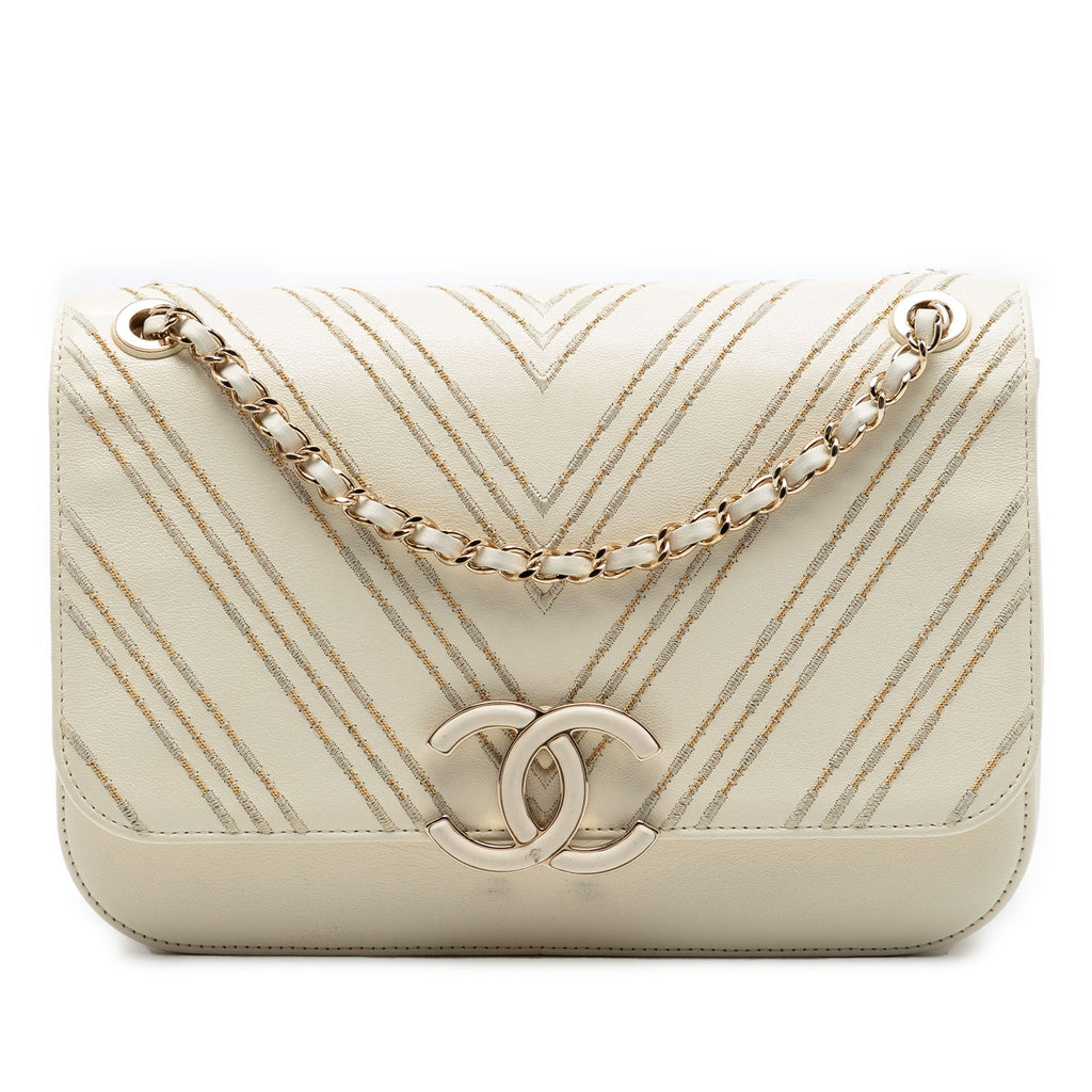 Large Chevron Sheepskin Subtle Flap