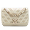 Large Chevron Sheepskin Subtle Flap