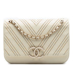 Large Chevron Sheepskin Subtle Flap