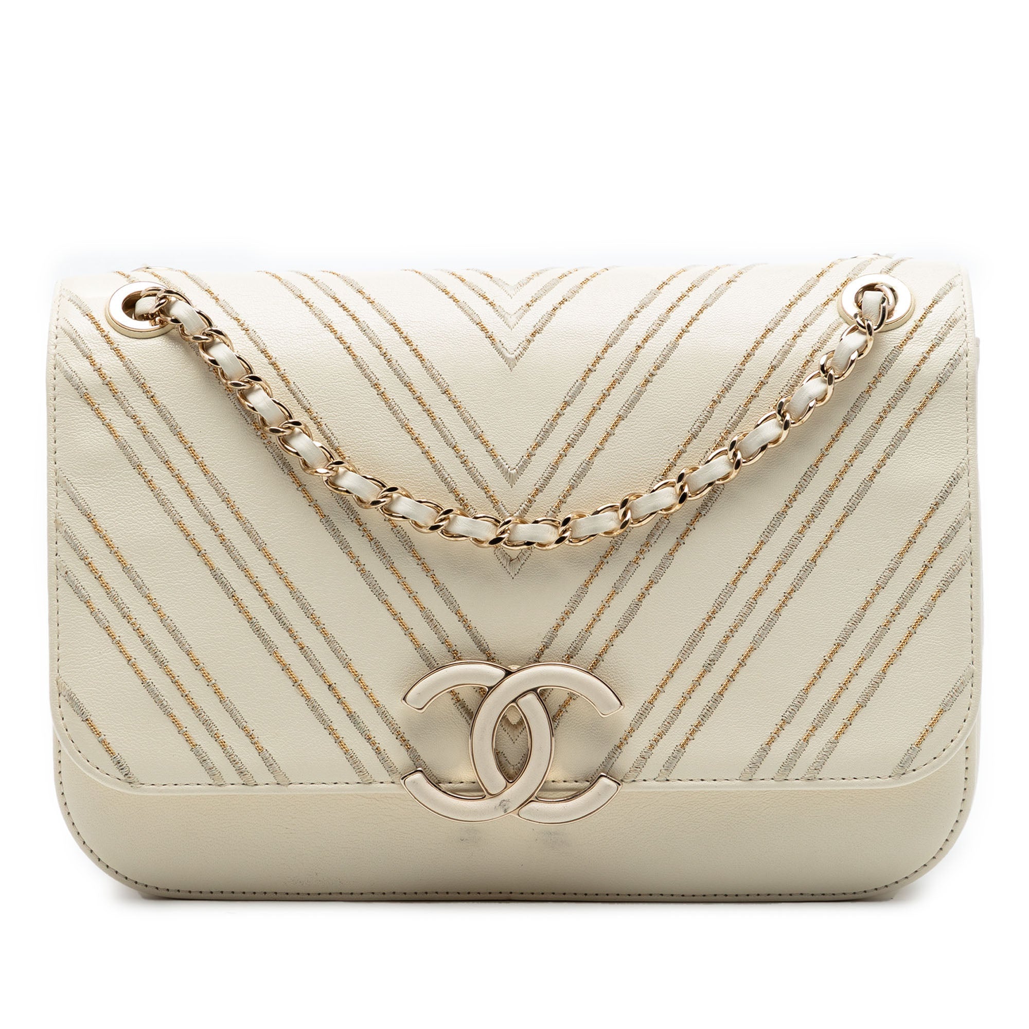 Large Chevron Sheepskin Subtle Flap