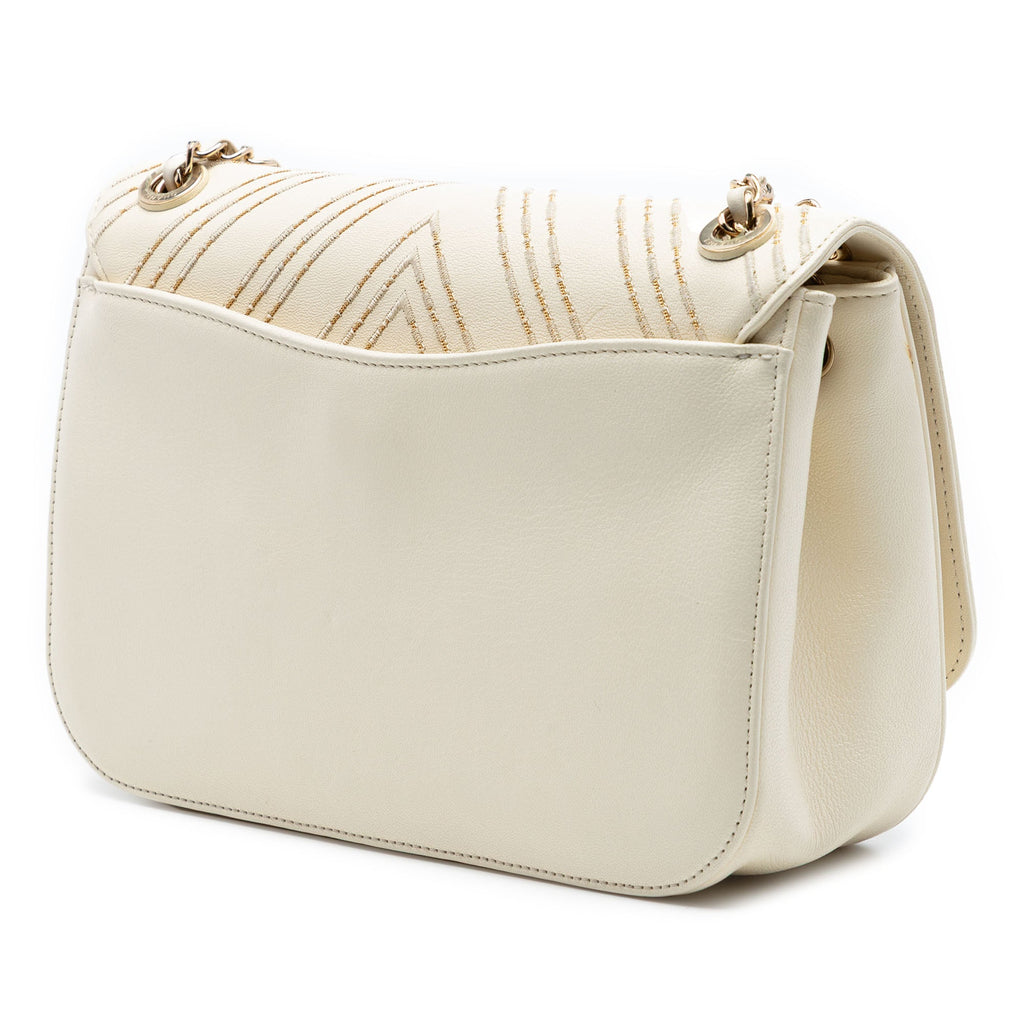 Large Chevron Sheepskin Subtle Flap