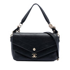 Mini Quilted Sheepskin Double Chevron Flap