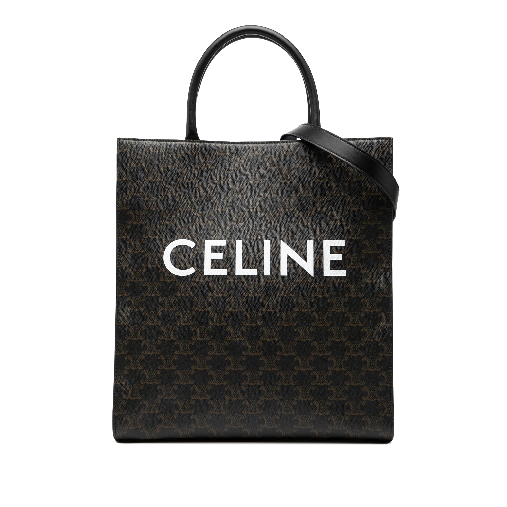 Medium Triomphe Coated Canvas Vertical Cabas Tote
