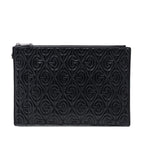 Quilted Leather G Rhombus Zip Clutch