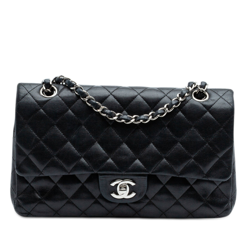 Medium Classic Lambskin Double Flap