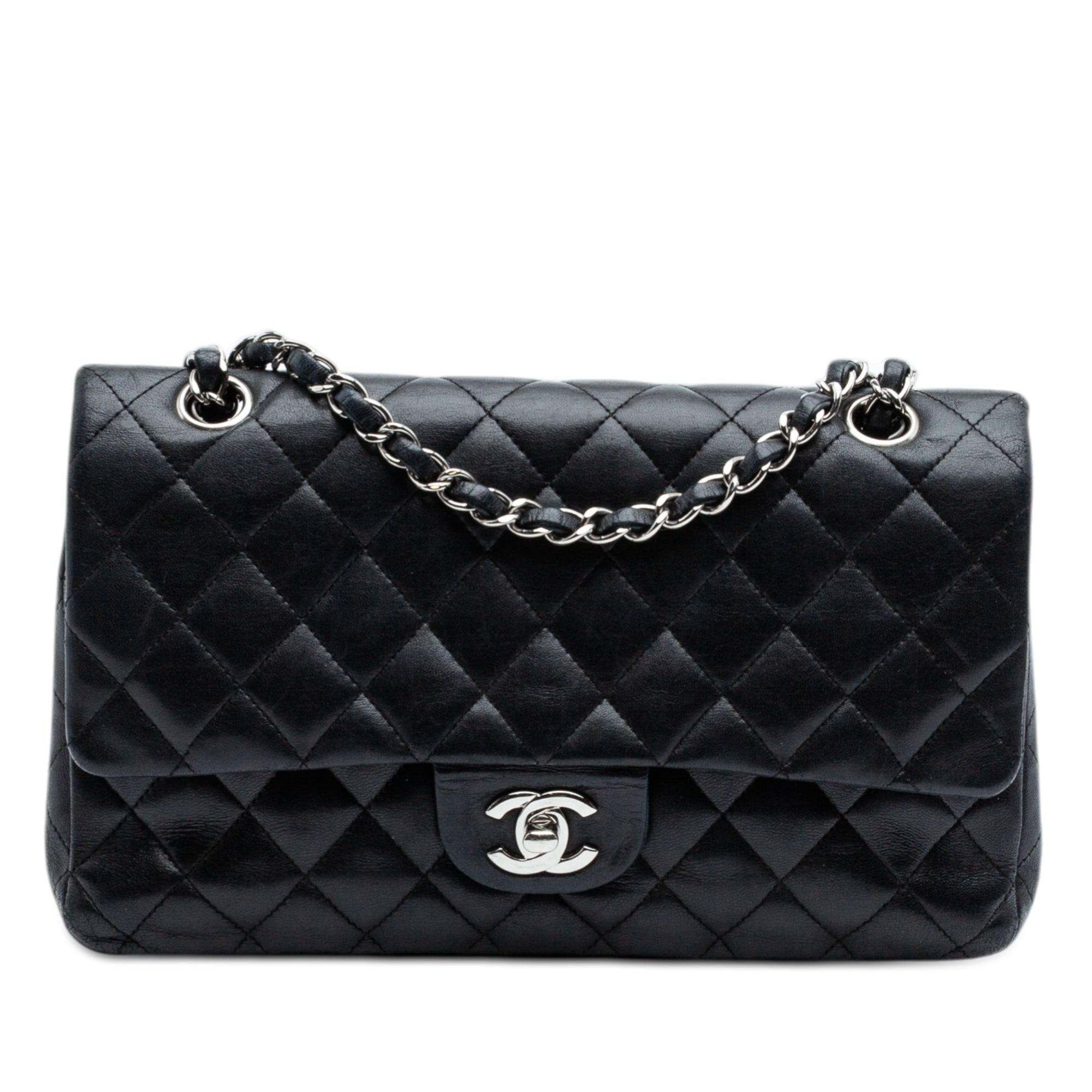 Medium Classic Lambskin Double Flap