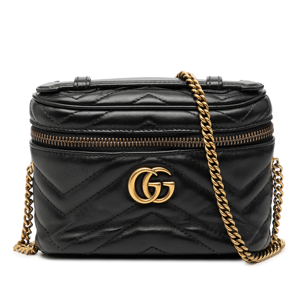 Mini GG Marmont Matelasse Leather Top Handle