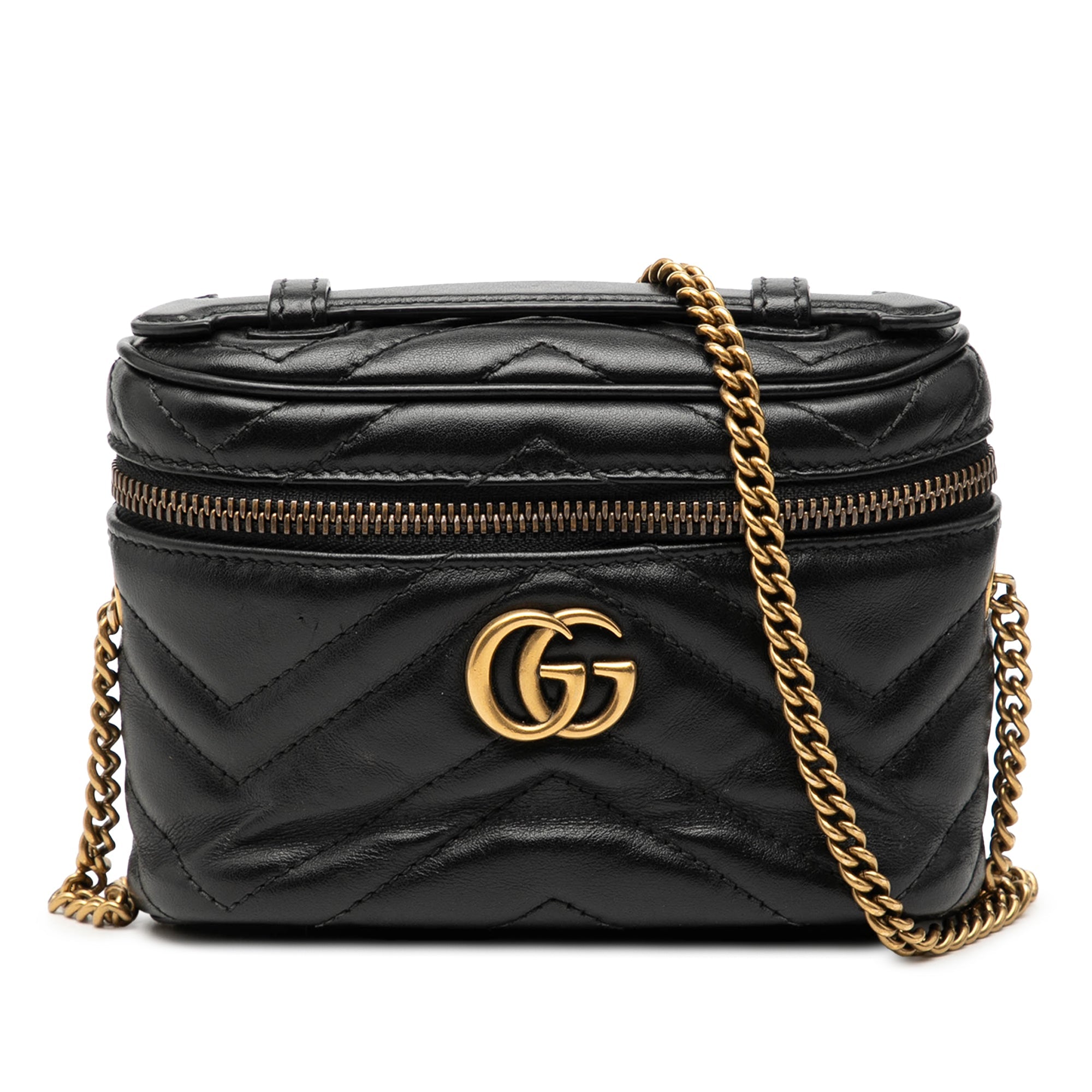 Mini GG Marmont Matelasse Leather Top Handle