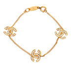 CC Gold Plated Rhinestone Bracelet